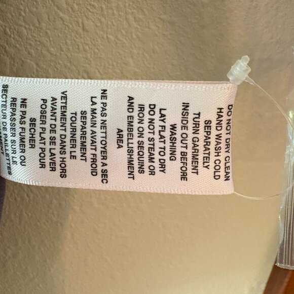 NWT Rebecca Taylor 100% Silk Purple Top Sleeveless Black Sequins Size 8 Party - Picture 7 of 8